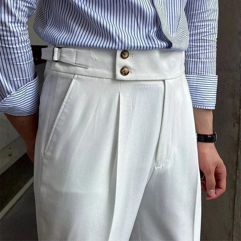 Herren Anzughosen Anton – italienisch, doppelt geknöpft