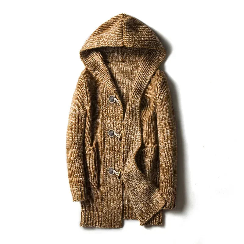 Krohn-e | Grob gestrickte Jacke mit Kapuze für Herren