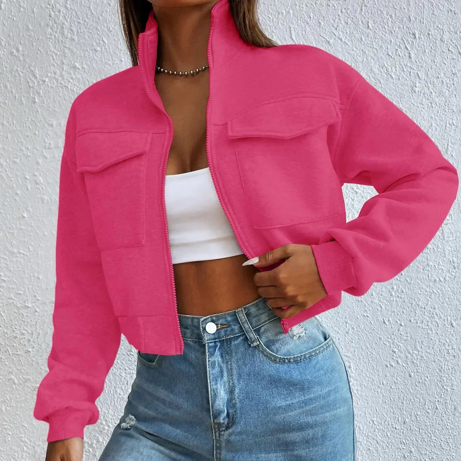 Krohn-e | Stilvolles Zip Up Crop Top
