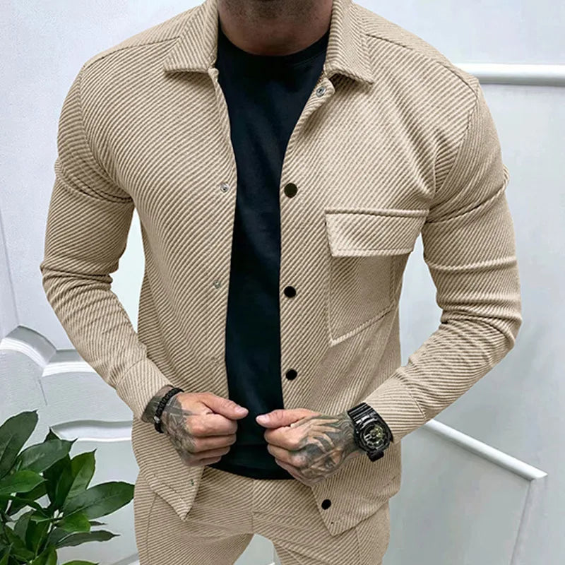 Krohn-e | Klassische Leichtgewicht Shirtjacke Polyester Moderner Komfort