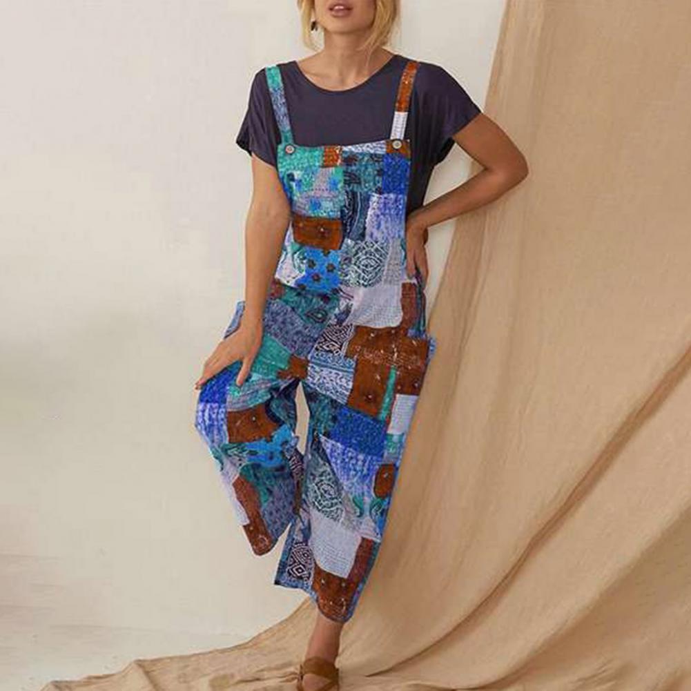 CLAIRE Wide-Leg Jumpsuit with Vintage Print