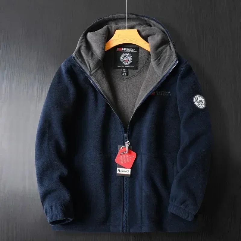 Krohn-e | Extra warme Zip Kapuzenjacke