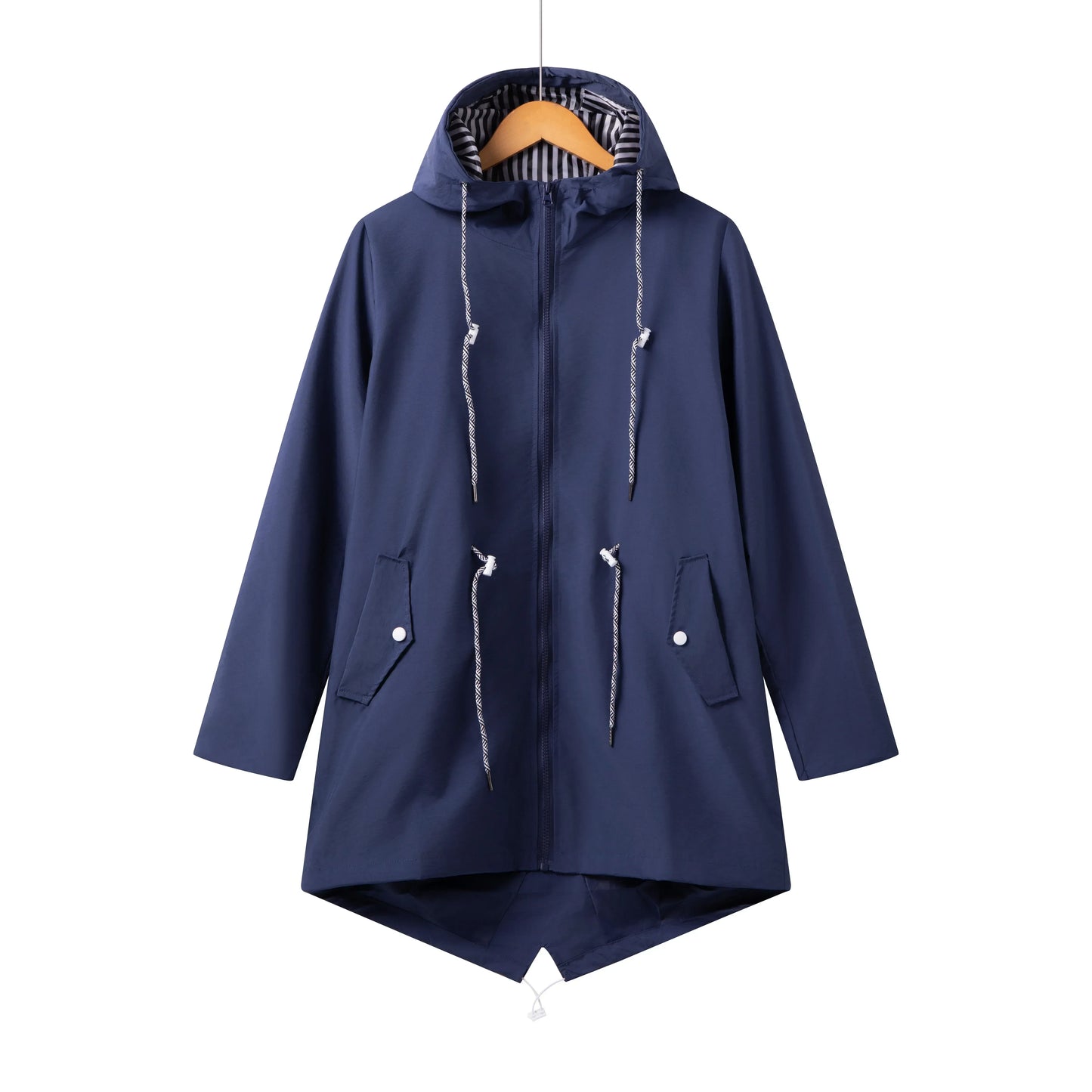 Krohn-e | Damen Kapuze Wasserdichter Trenchcoat Lässig