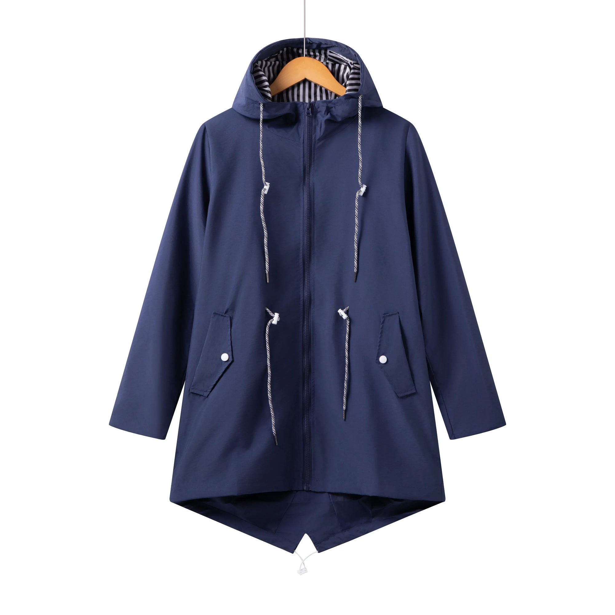 Krohn-e | Damen Kapuze Wasserdichter Trenchcoat Lässig