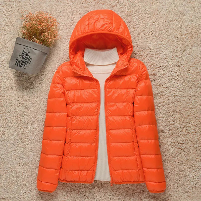 Krohn-e | Winterjacke mit Reißverschluss und Kapuze und Langen Ärmeln - Winter