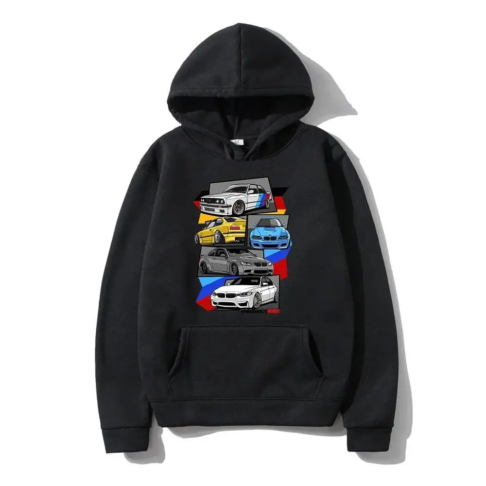 Sportlicher Hoodie mit Robin-Auto-Design