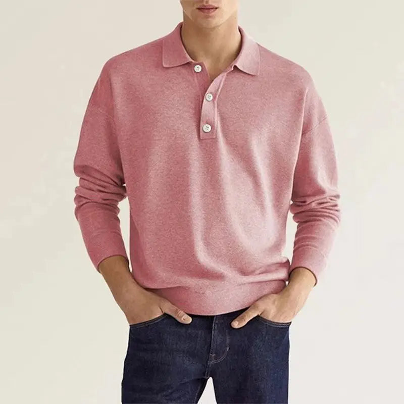 Leo | Langärmliges Herren-Poloshirt mit Polokragen