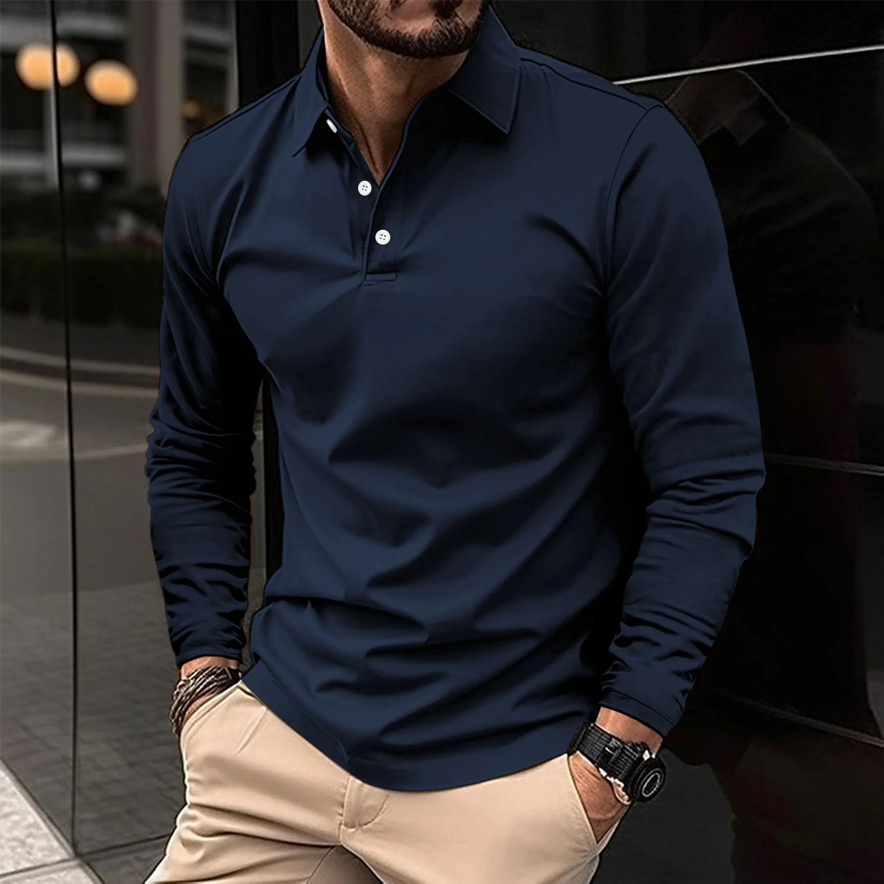 Nicolas™ - Baumwoll-Mix Polohemd