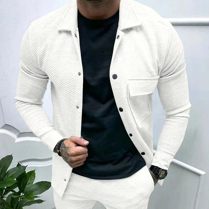 Krohn-e | Klassische Leichtgewicht Shirtjacke Polyester Moderner Komfort