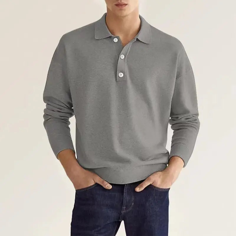 Leo | Langärmliges Herren-Poloshirt mit Polokragen
