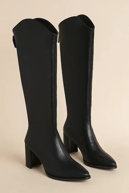 Krohn-e | Spitzer Zehen Mid-Calf Stiefel