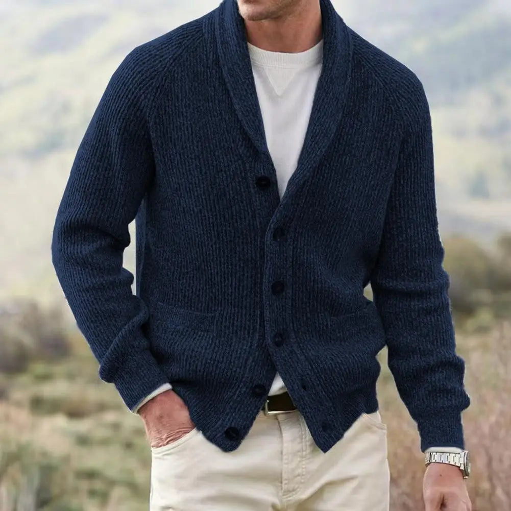 Krohn-e | Strickjacke mit Knöpfen Wollmischung Klassisch und Komfortabel