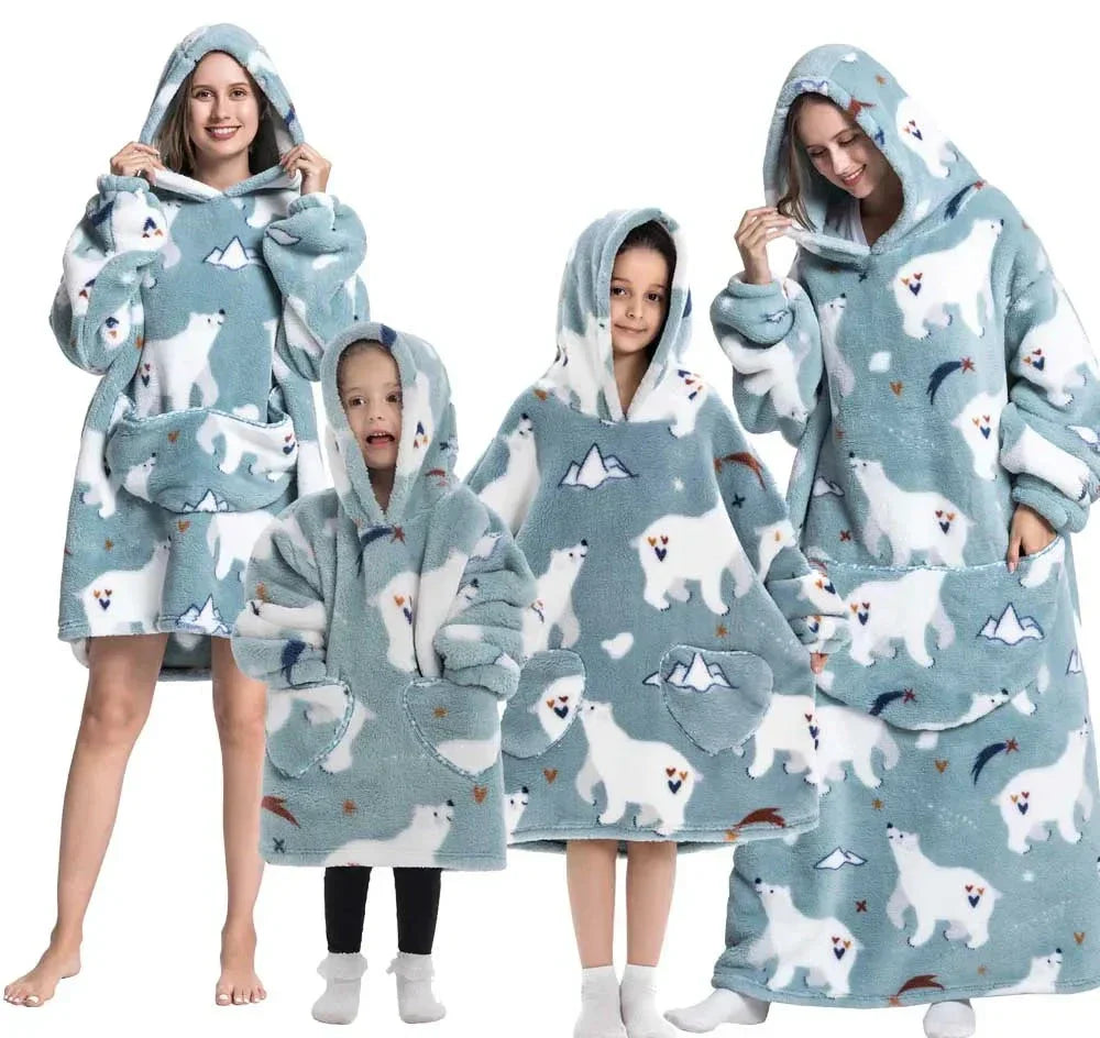 Riesiger Fleece Kapuzenpullover Decke von Fudus