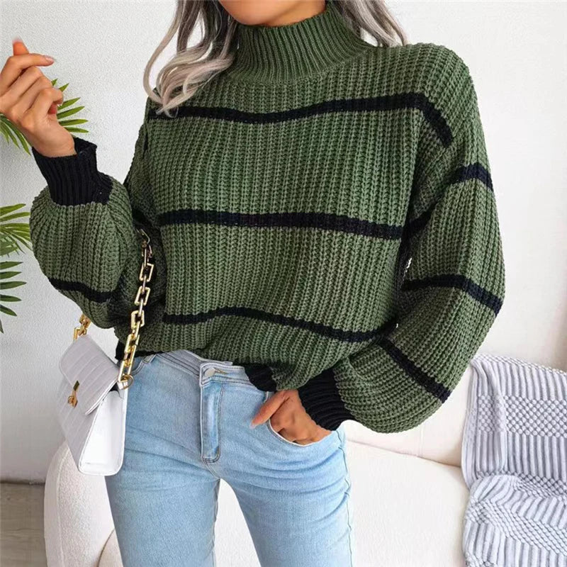 Krohn-e | Moderner Couture Rollkragenpullover mit Feinstrick