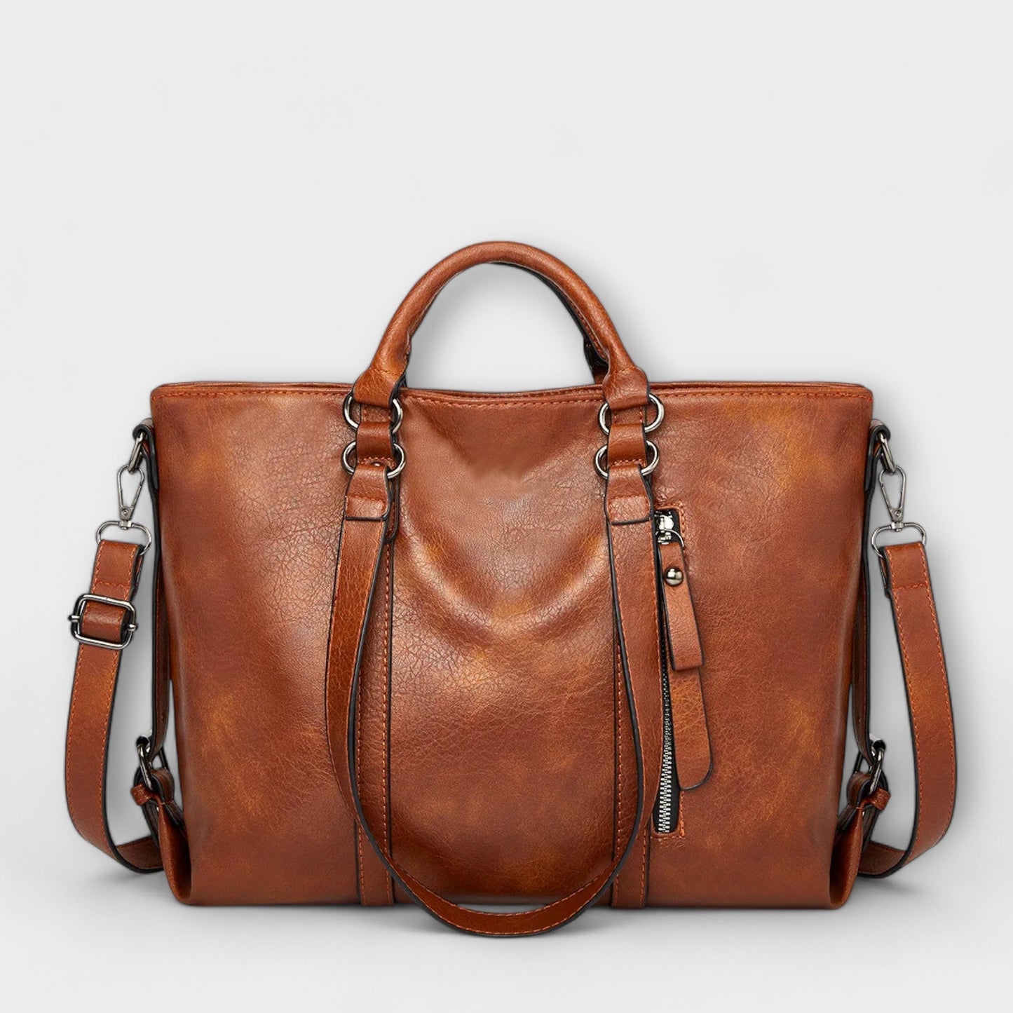 KROHN-E Damen Handtasche Strukturiert Funktional Büro