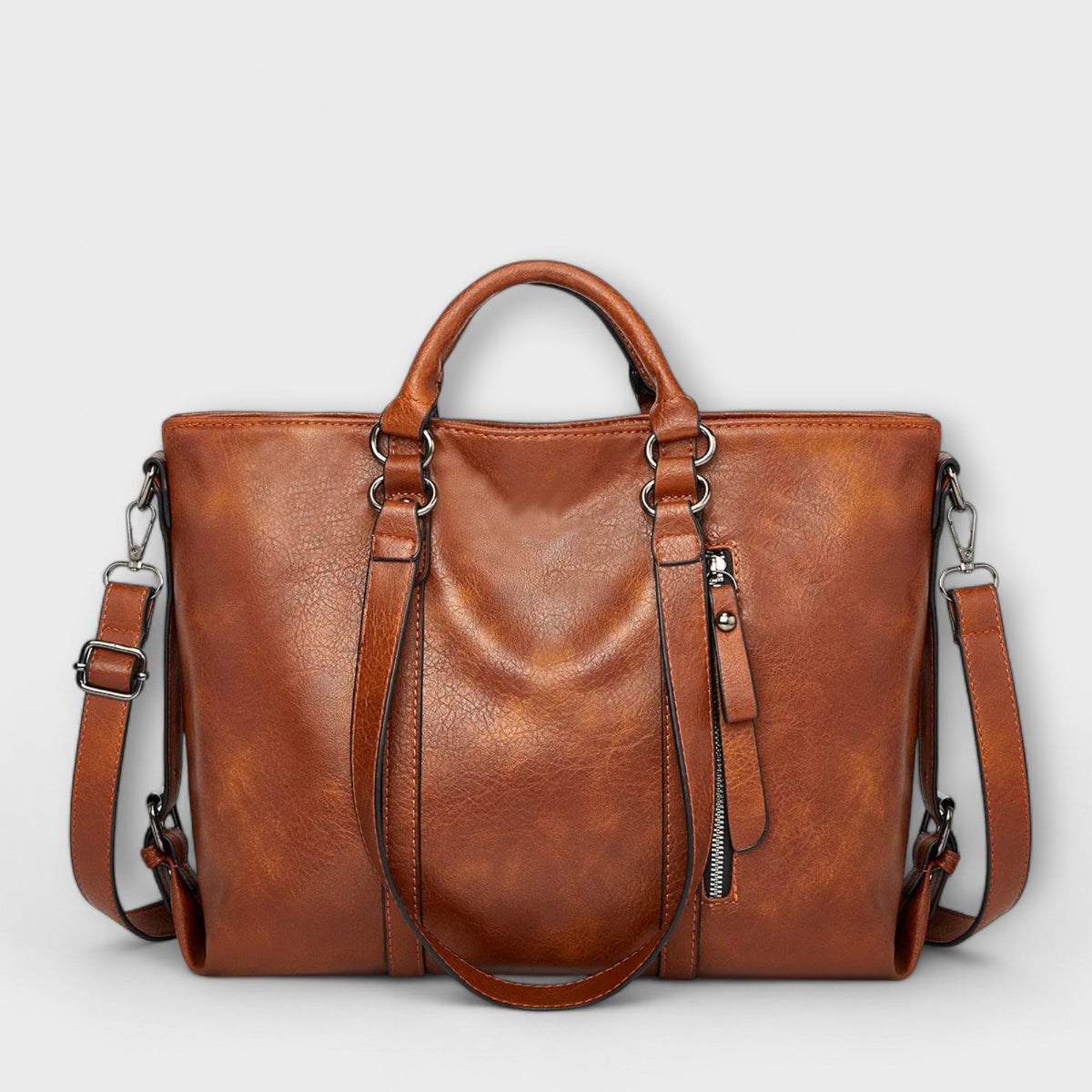 KROHN-E Damen Handtasche Strukturiert Funktional Büro