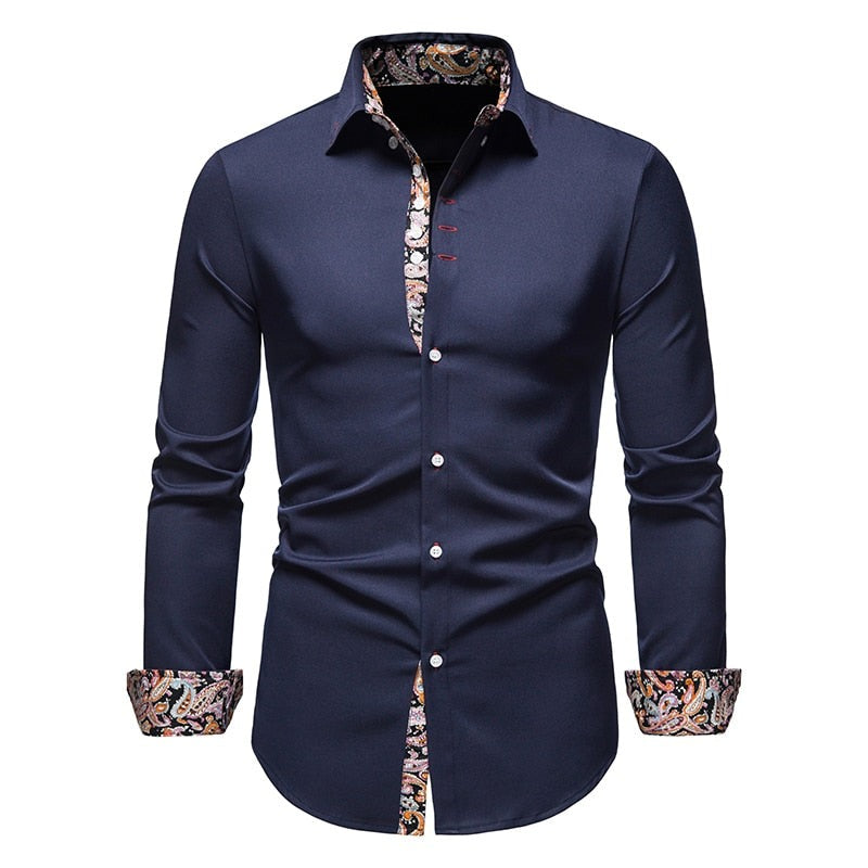 Männers Langarm-Polohemd Derick - Elegant