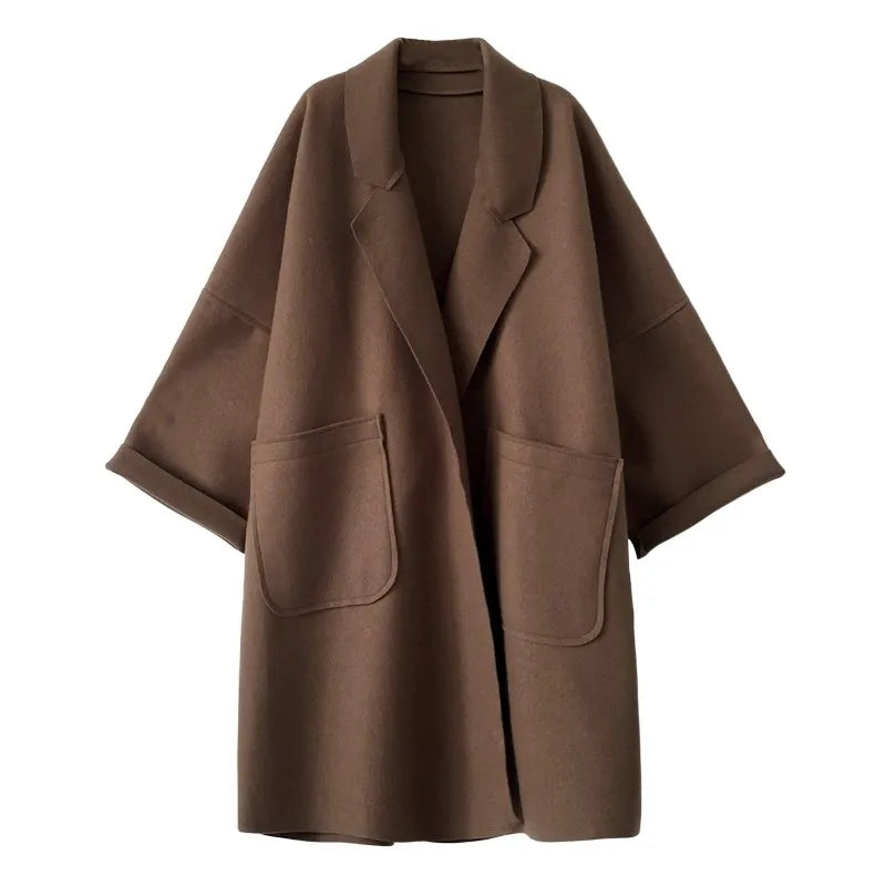 Krohn-e | Übergroßer Wollmischung Trenchcoat