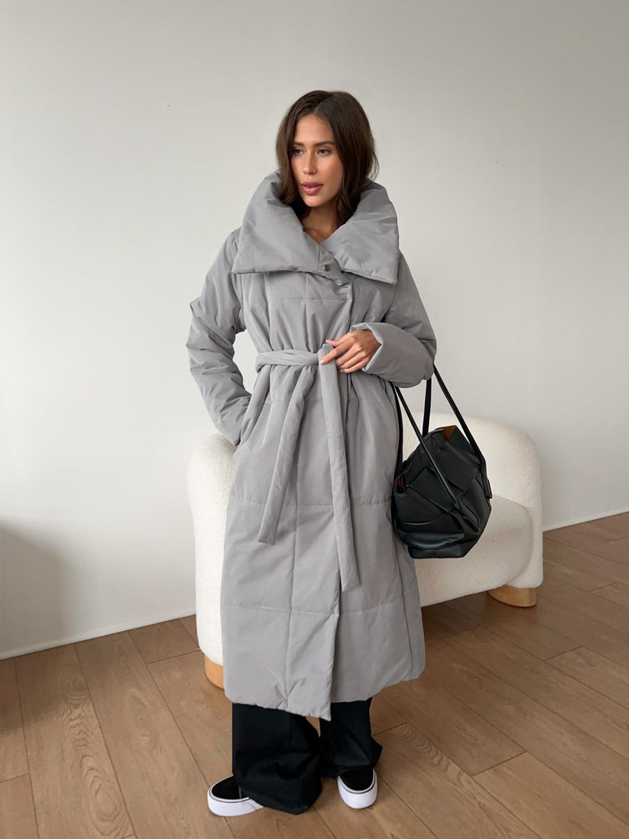 Krohn-e | Eleganter Wintermantel mit breitem Kragen