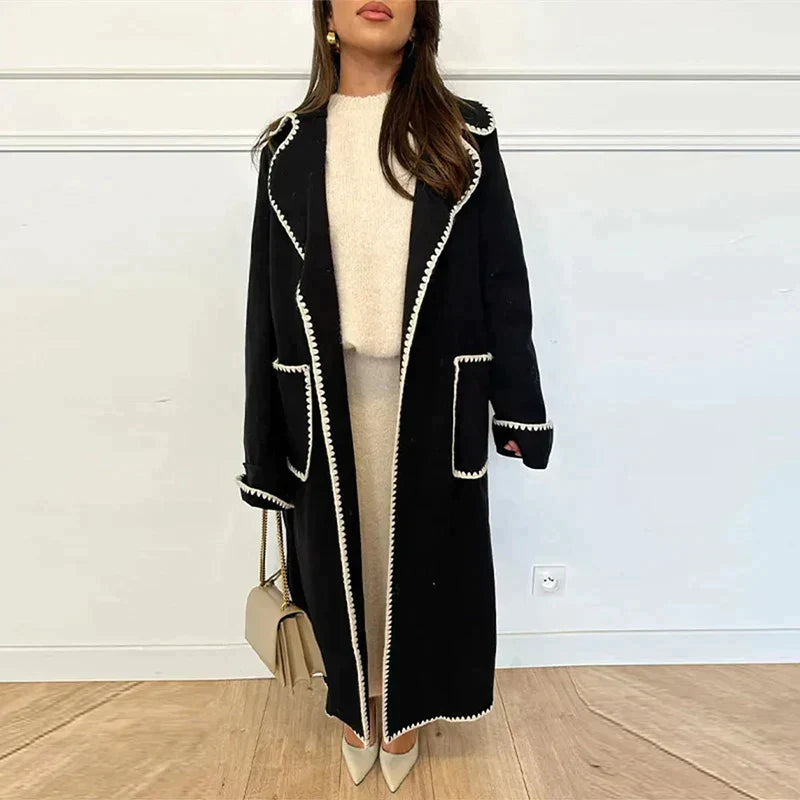 Krohn-e | Kuscheliger Langer Damen-Trenchcoat