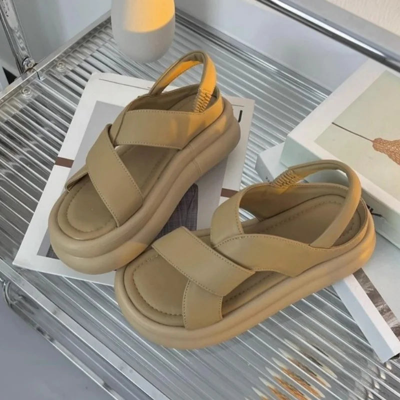 KROHN-E Damen Orthopädische Keilsandalen Fußgewölbestütze Komfort