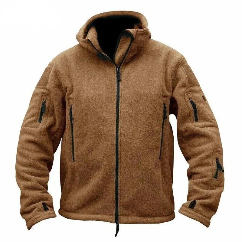 Krohn-e | Taktische Fleecejacke mit Kapuze Polyester Wärme und Funktionalität