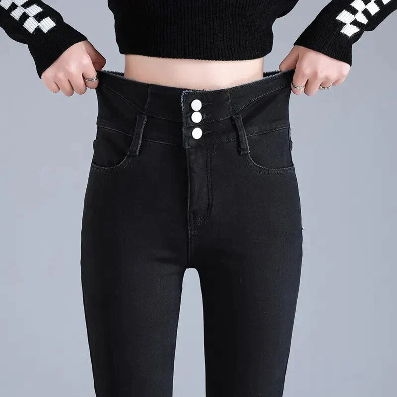 Fleece Jeans in Jasmine