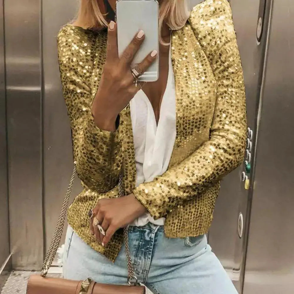 Avelena Blazer mit eleganten Pailletten