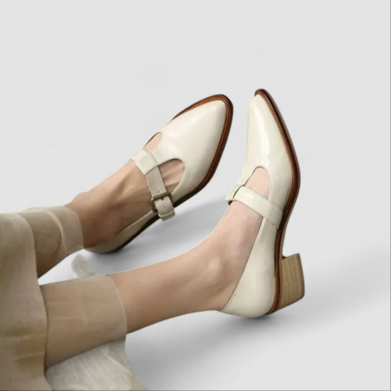 KROHN-E Damen Klassische Pumps Elegant Beige Komfort