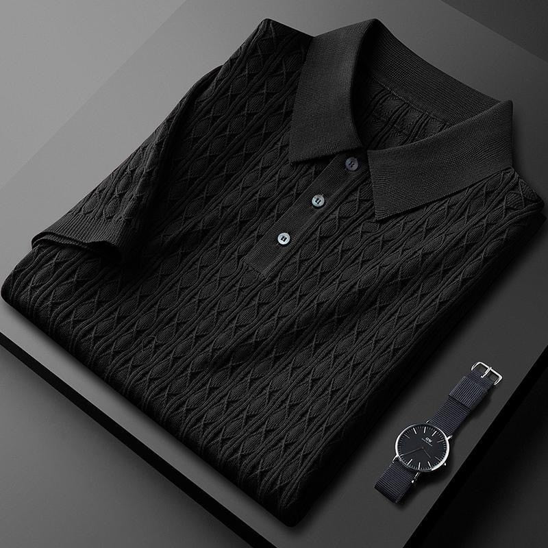 Diamantgestricktes Herren-Polohemd – elegant und einzigartig