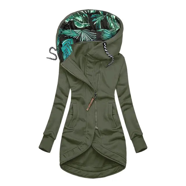 Krohn-e | Winterjacke mit Bedruckter Kapuze für Damen - Herbst