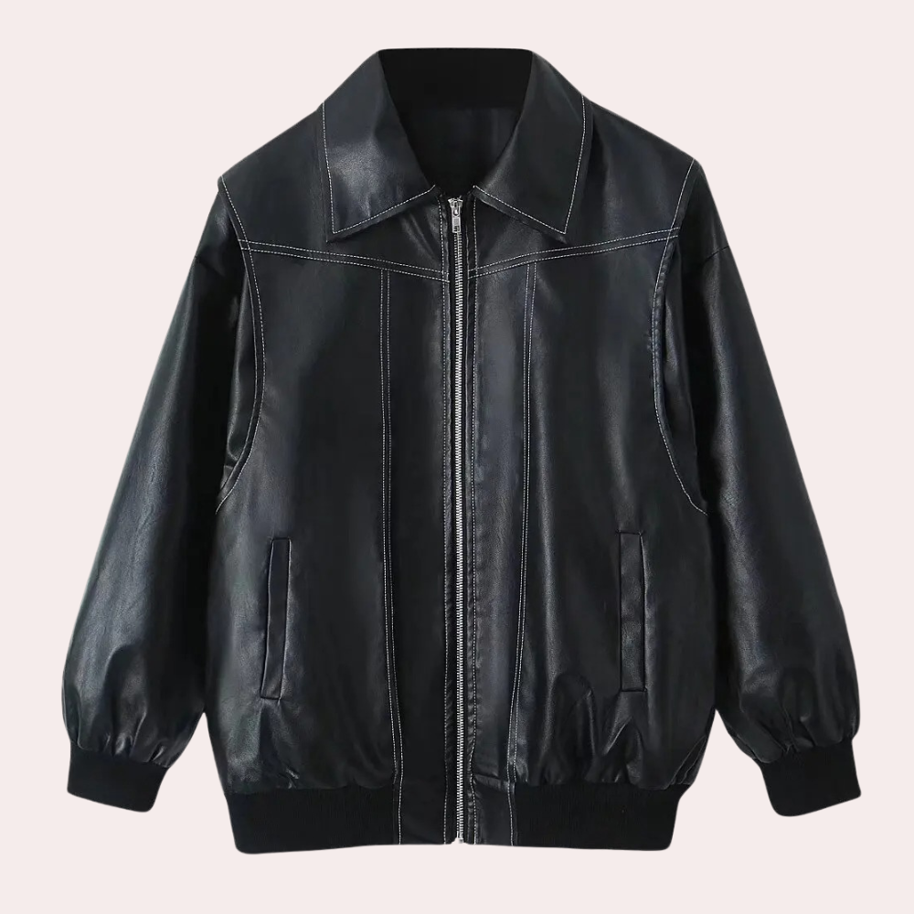 Elegante Lederjacke für Damen - MANUELA