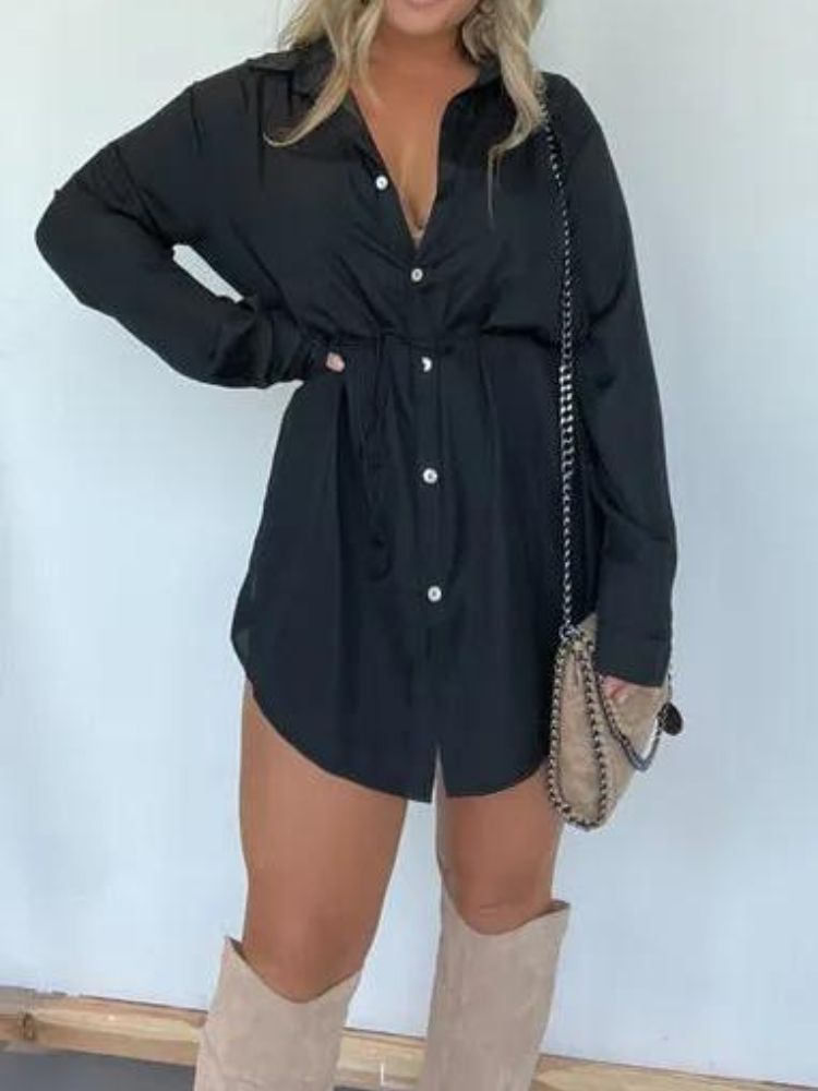 Sandra Kleid-Set mit Satin-Überwurf