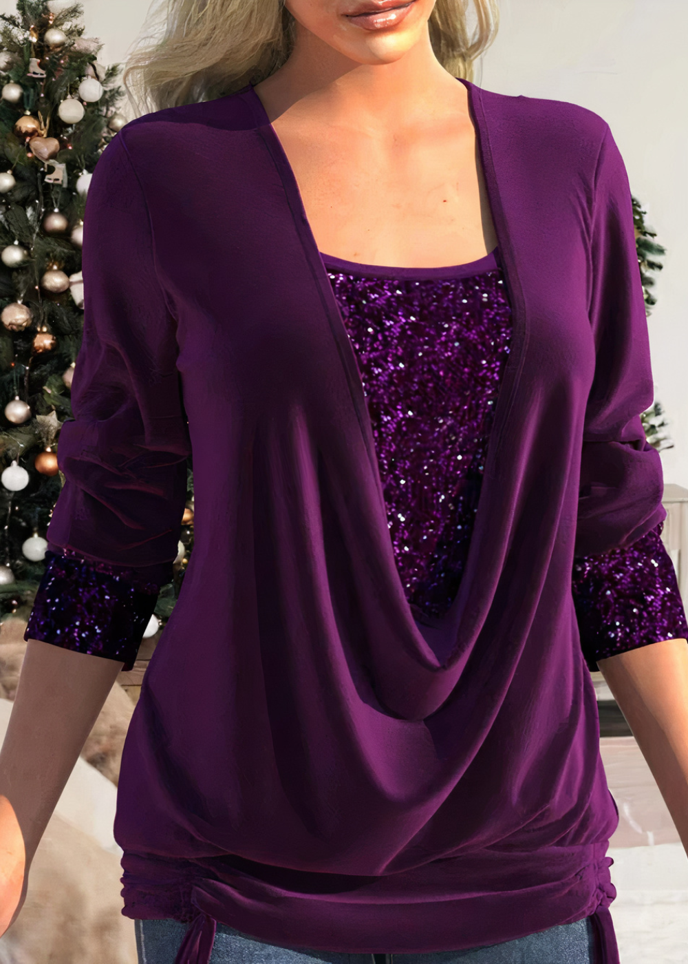 Elegante Glitzerbluse von Fudus