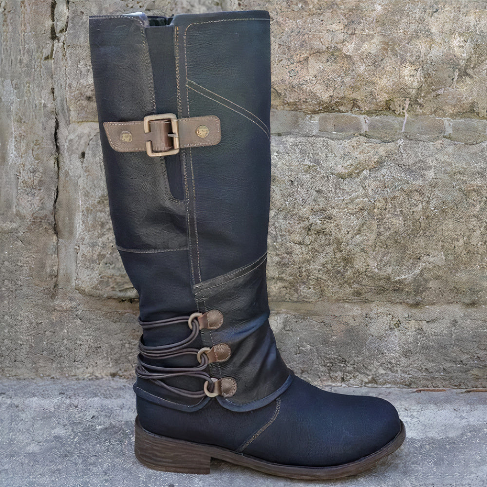 Modische Damenstiefel für den Winter, mittelhoch - Selda