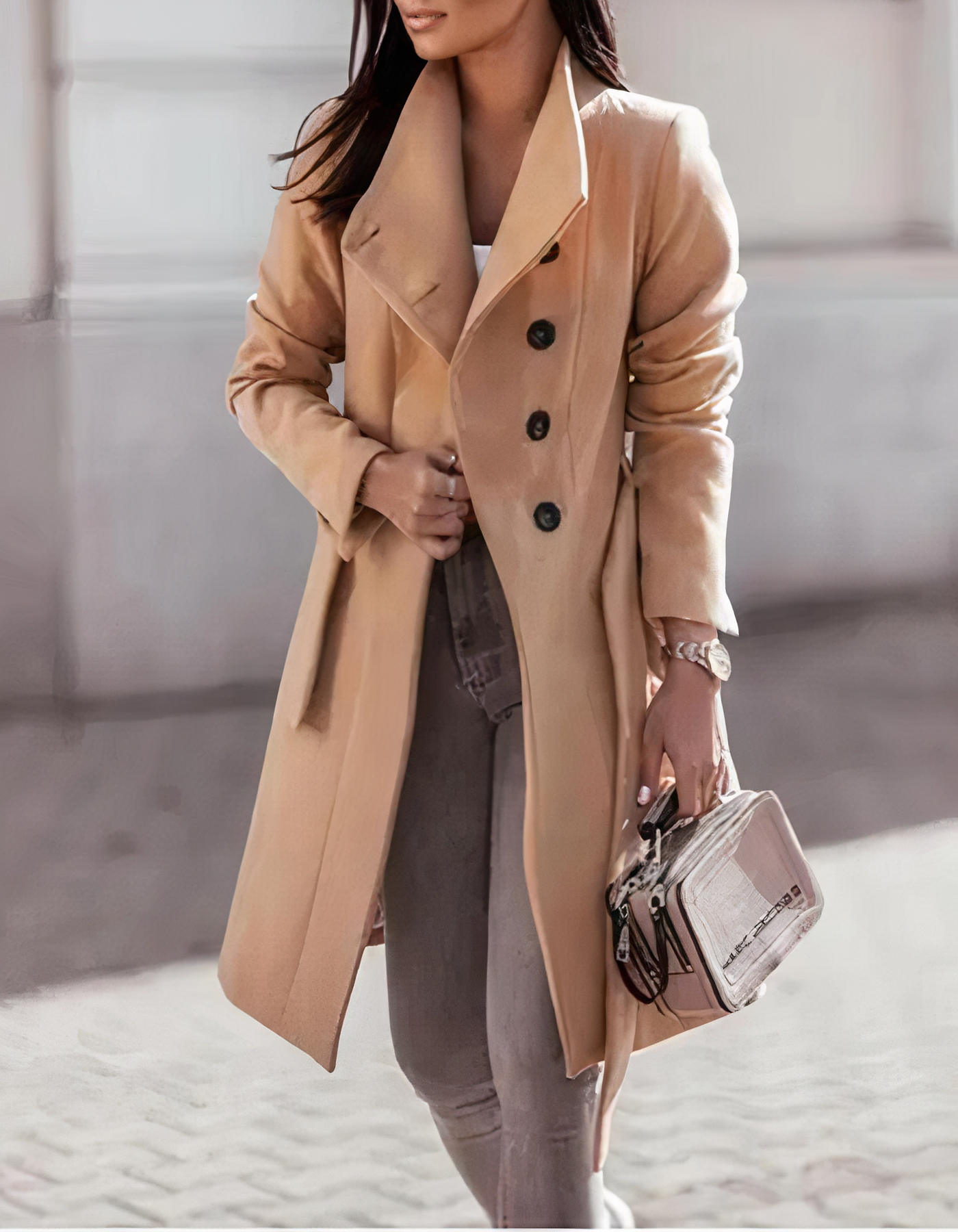 Elegantes Trenchcoat mit Gürtel – Modell Simone