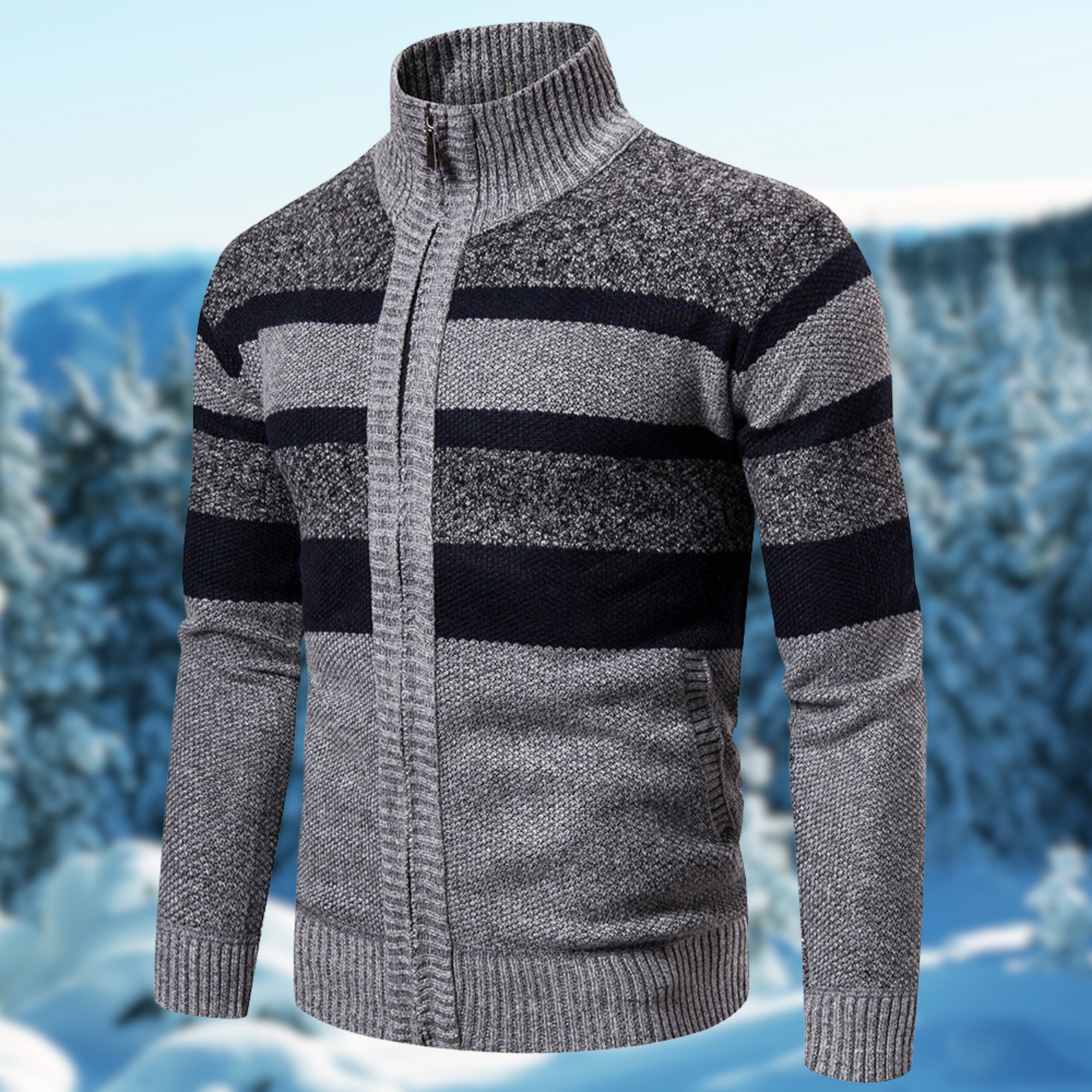 Krohn-e | Herren Gestreifter Pullover