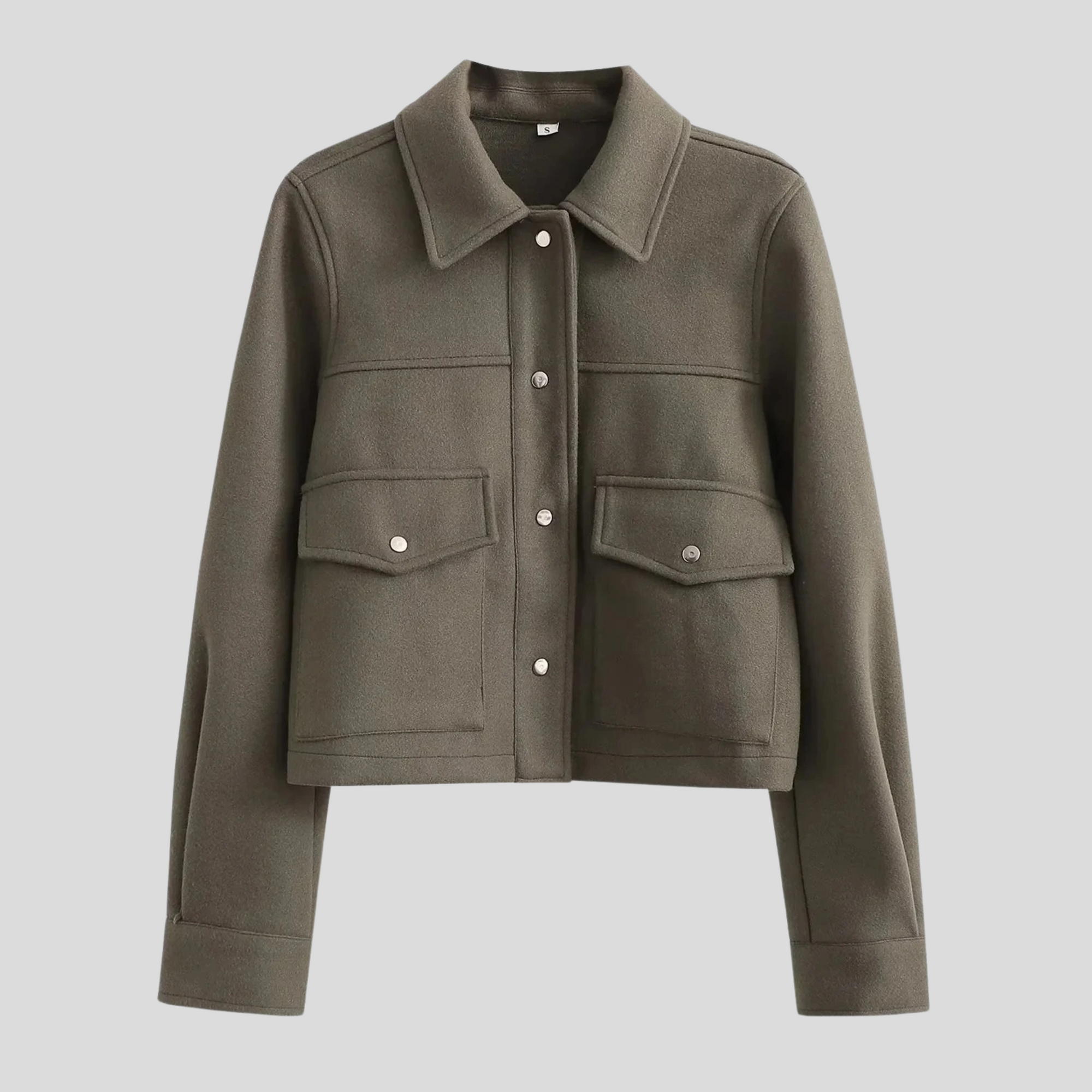 Krohn-e | Damen Button Langarmmantel