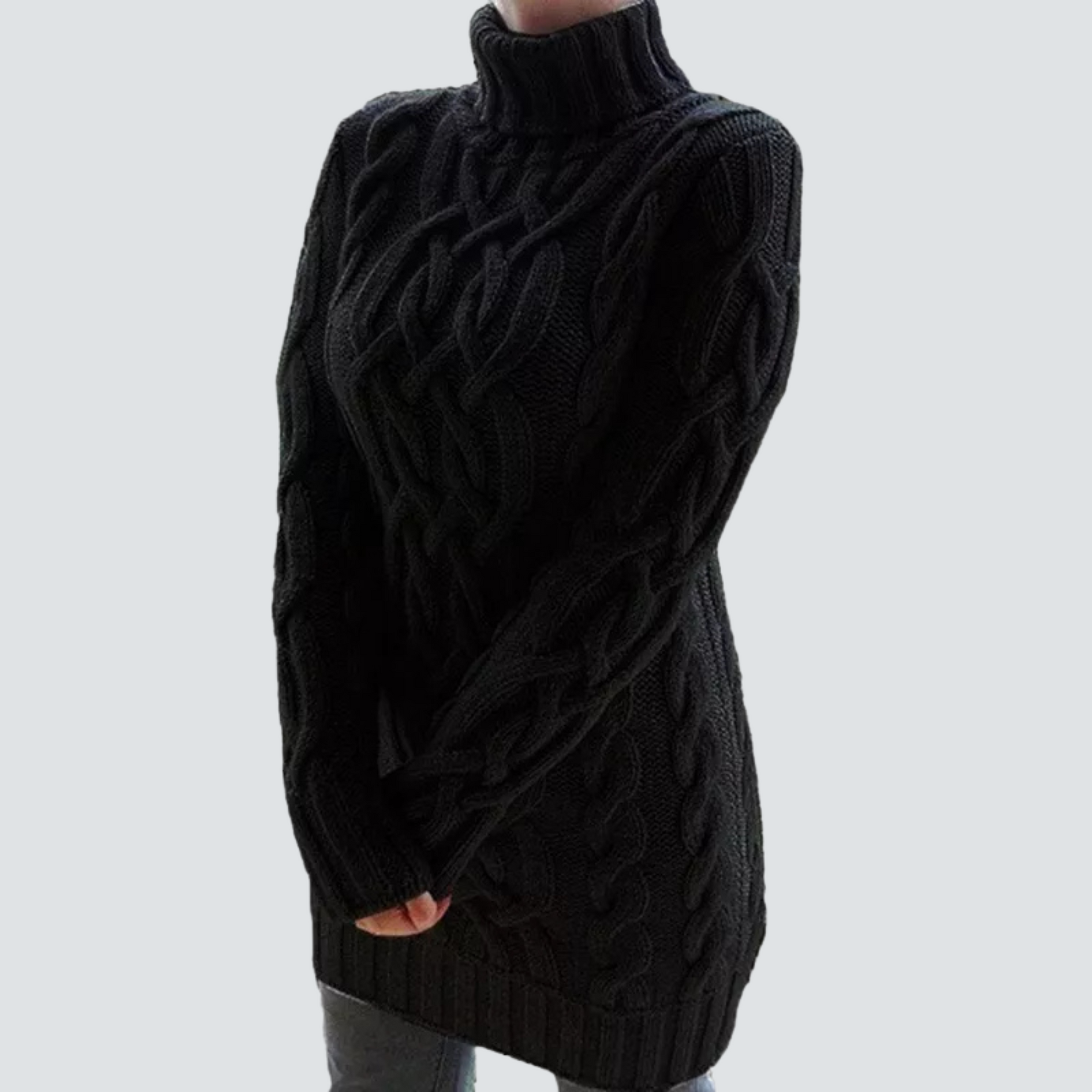 Krohn-e | Grobstrick Turtleneck Kleid