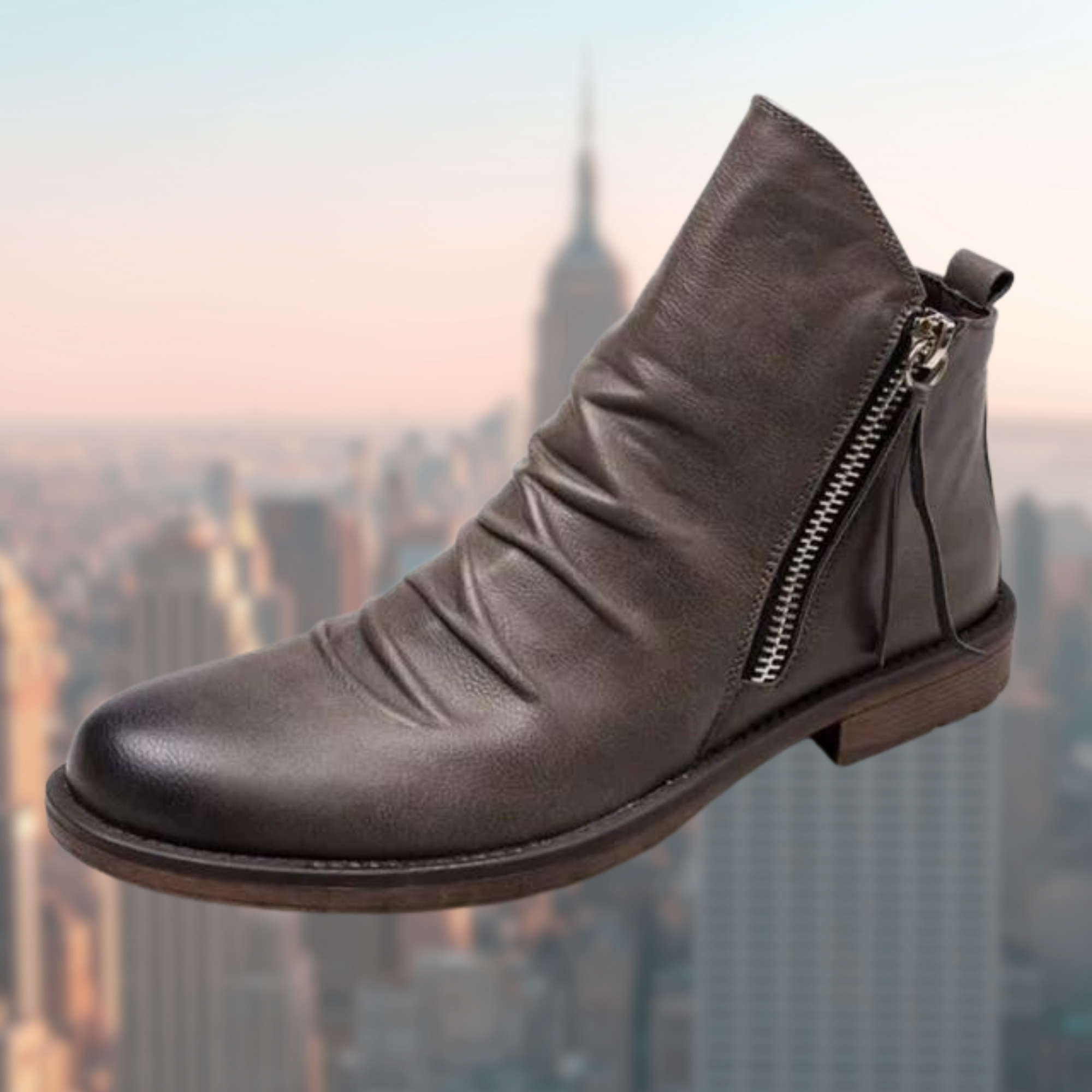 Krohn-e | Lederstiefel mit Glattem Finish