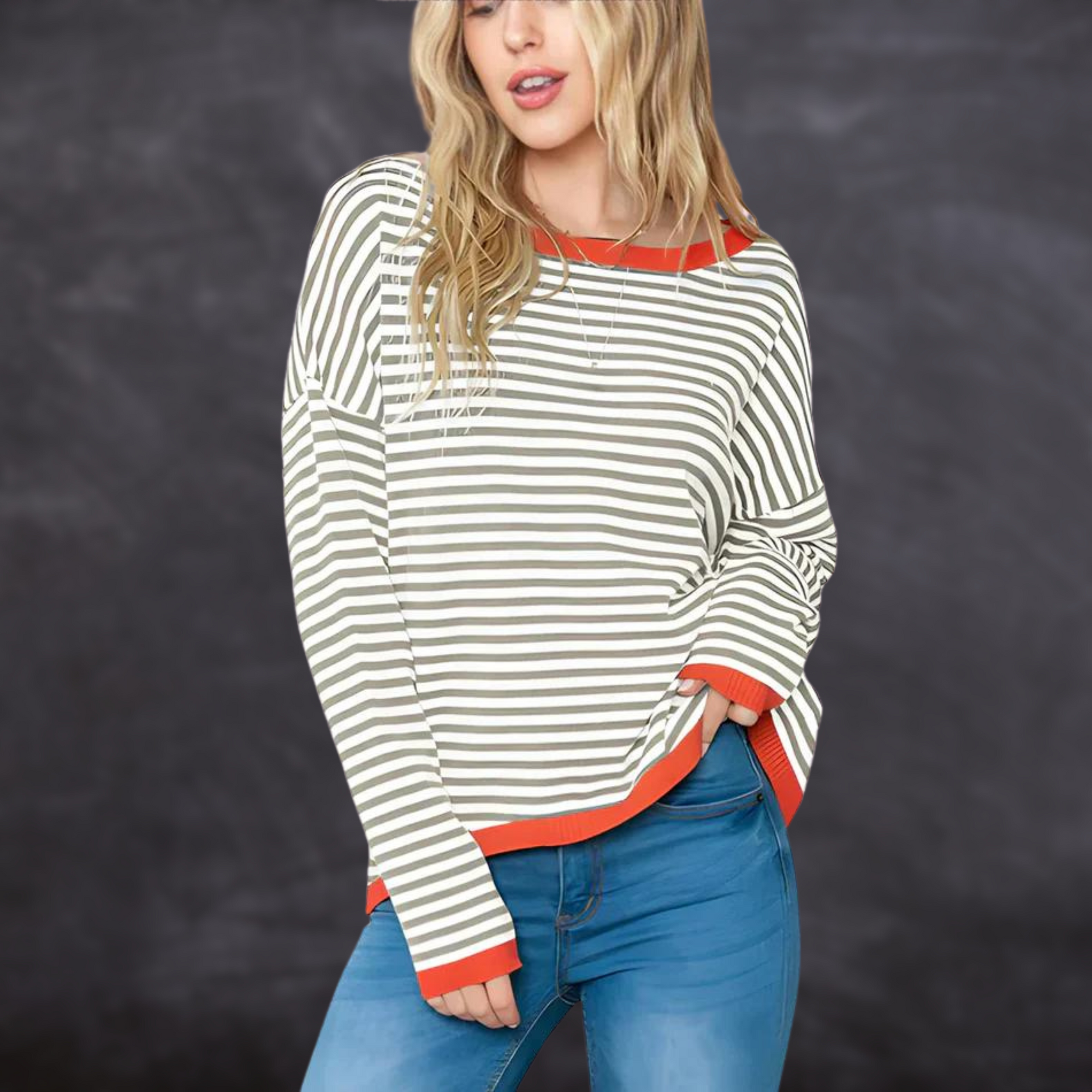 Marjorie gestreifter Pullover