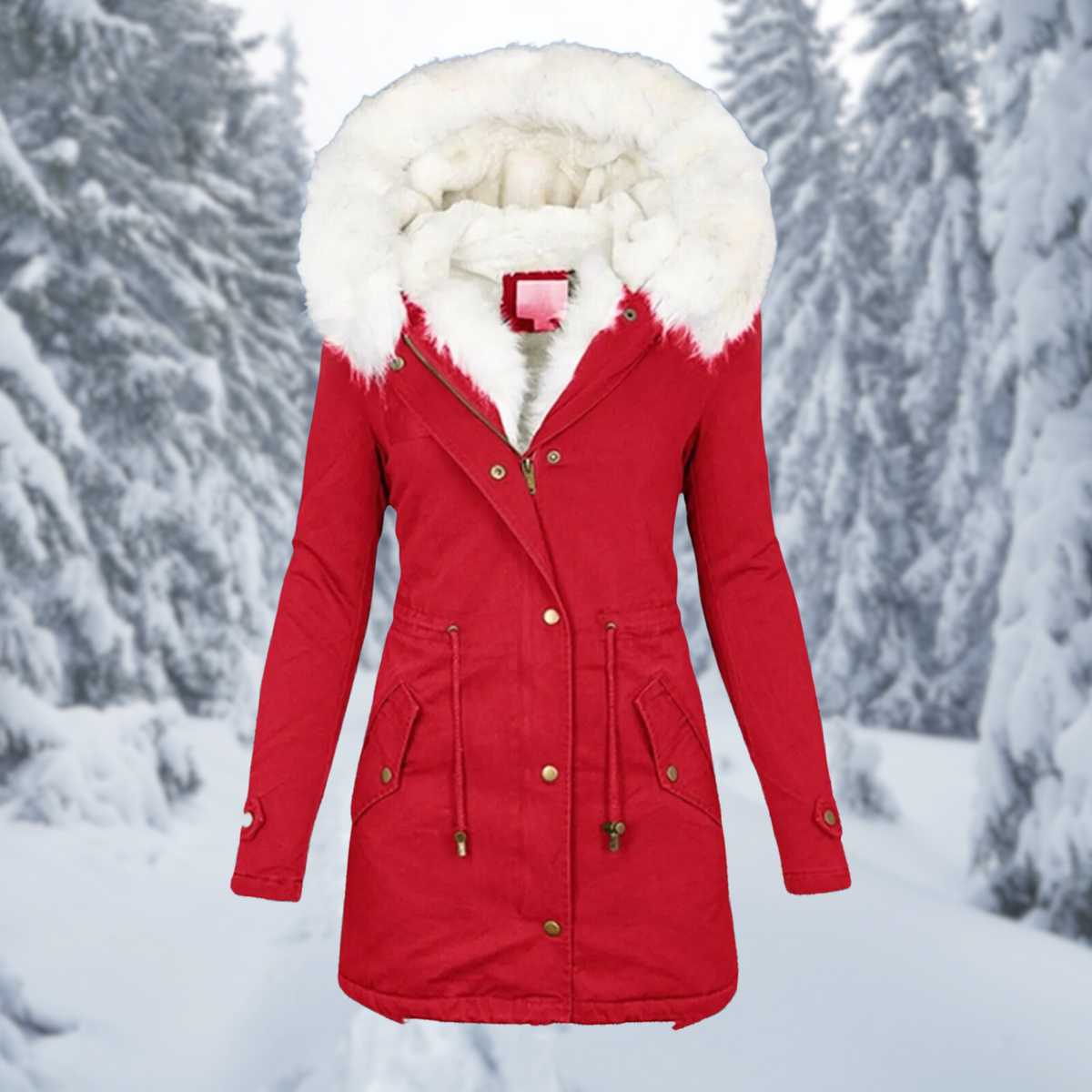 Warme, mittelgroße Damenjacke von Jane für den Winter