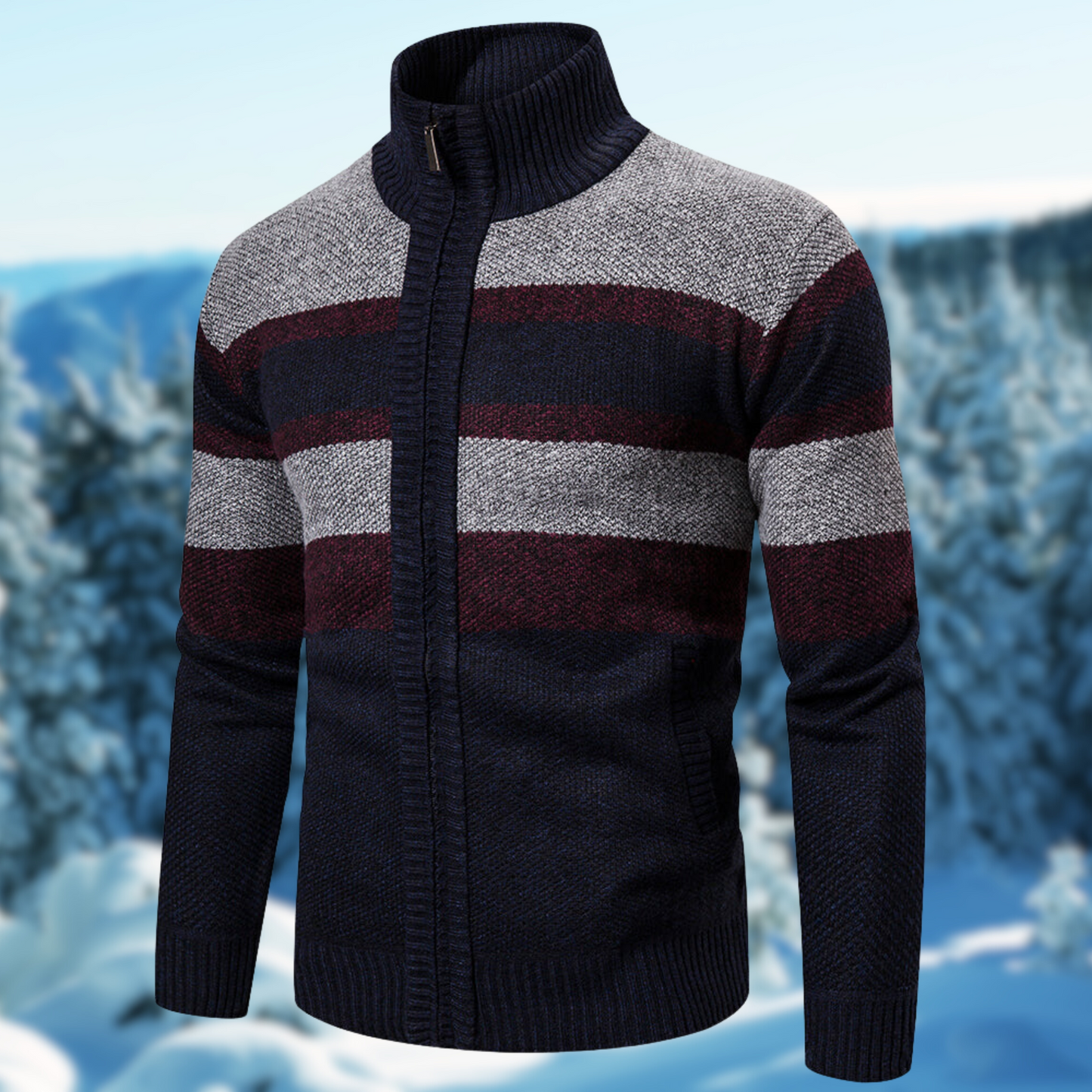 Krohn-e | Herren Gestreifter Pullover