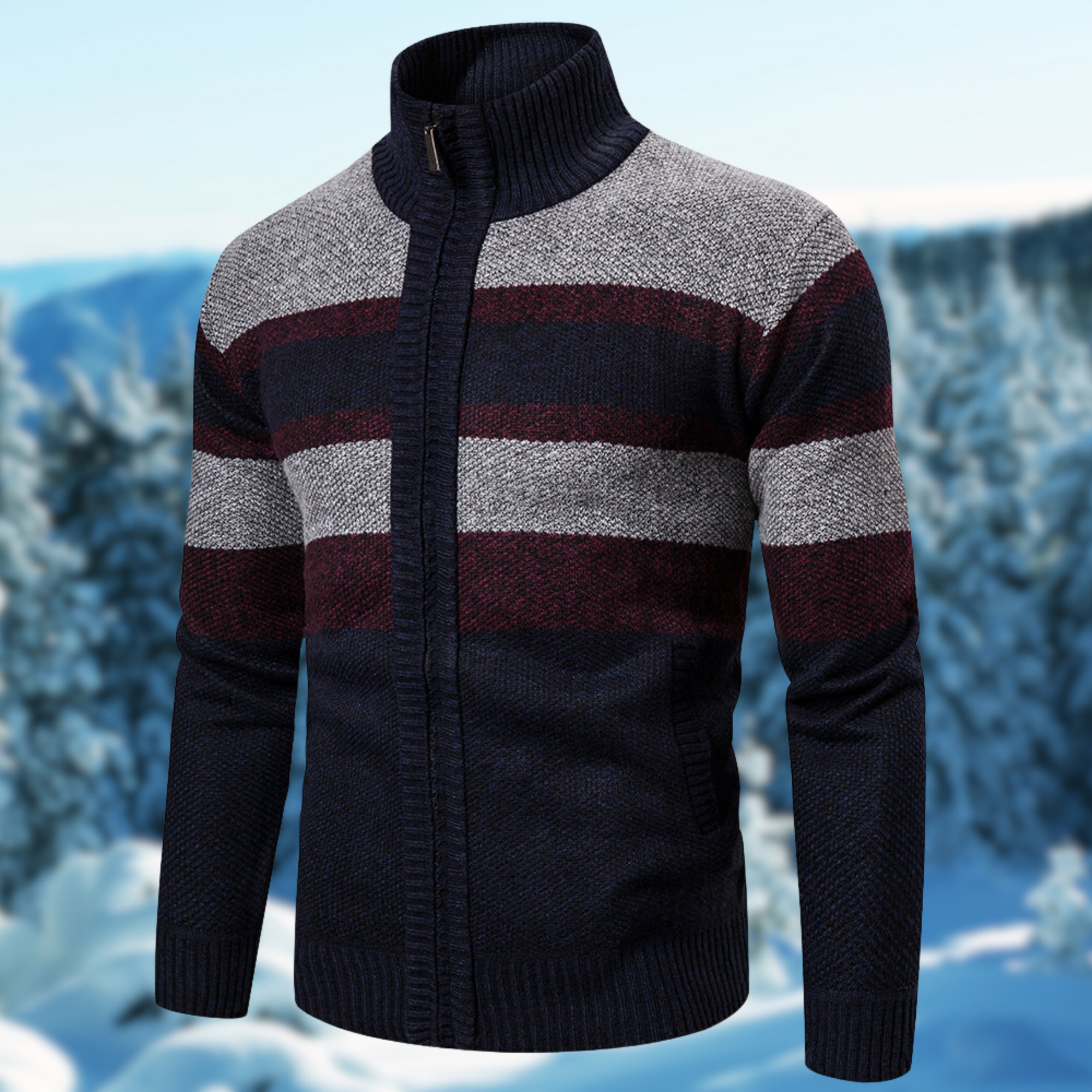 Krohn-e | Herren Gestreifter Pullover
