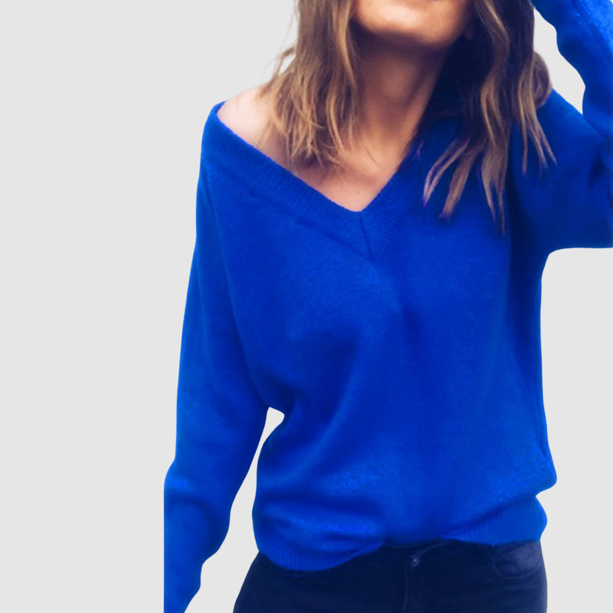 Krohn-e | Strickpullover mit V-Ausschnitt und Lockerer Halslinie