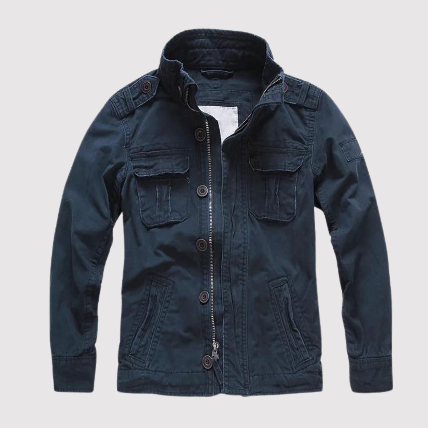 Krohn-e | Retro Jeansjacke mit Mehreren Taschen
