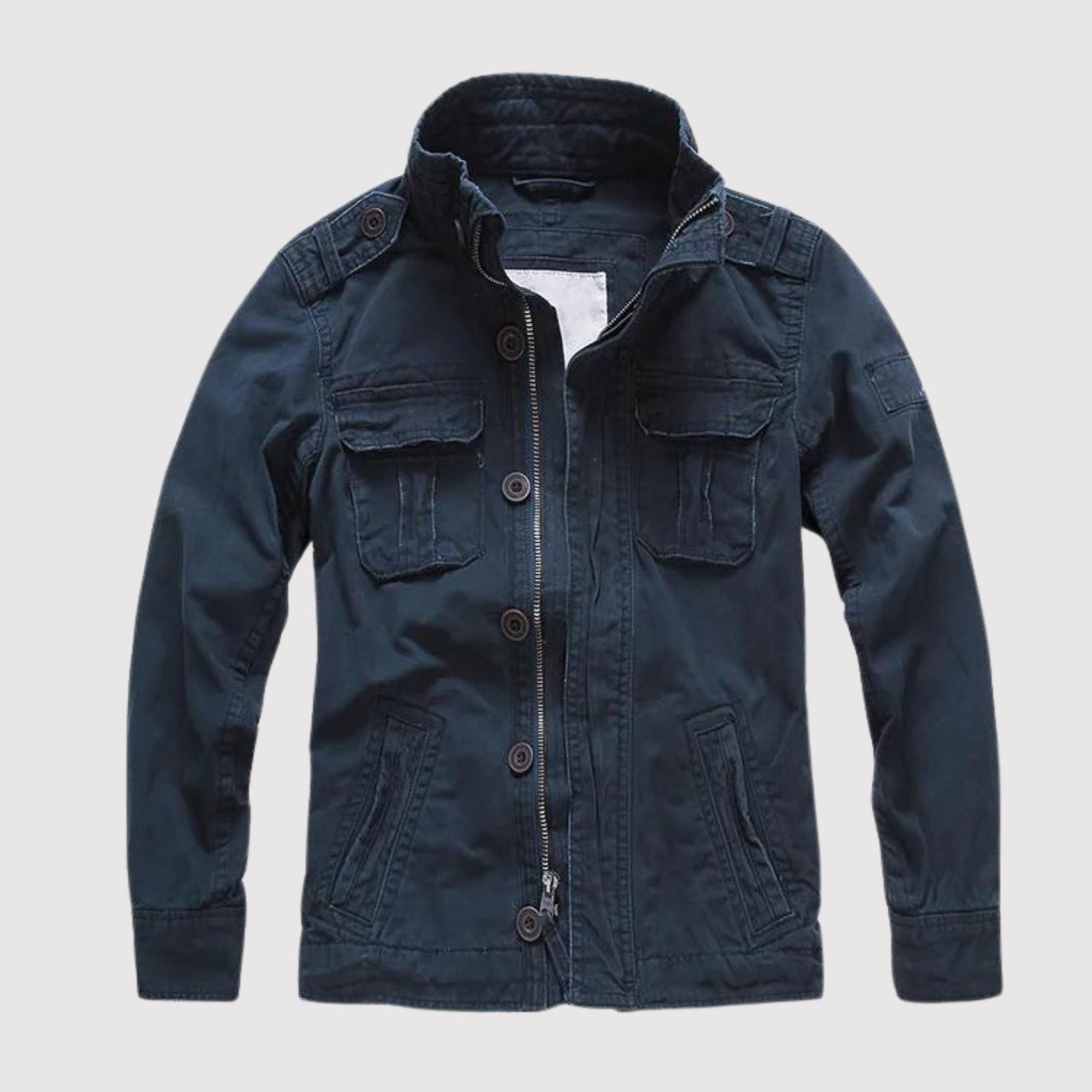 Krohn-e | Retro Jeansjacke mit Mehreren Taschen