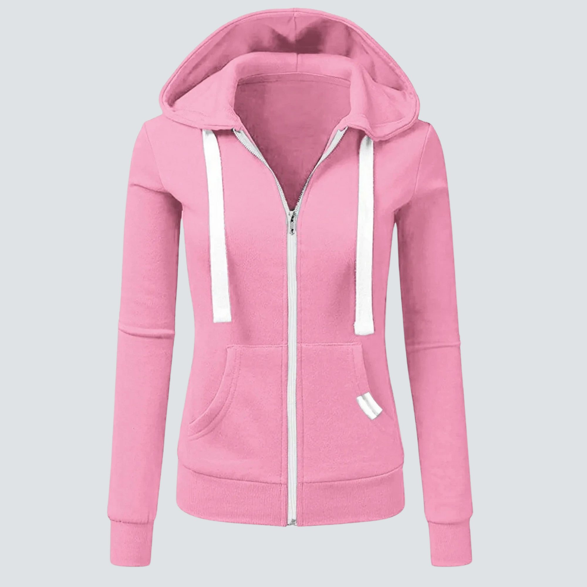 Krohn-e | Woll Kapuzenpullover mit Kordelzug und Reißverschluss
