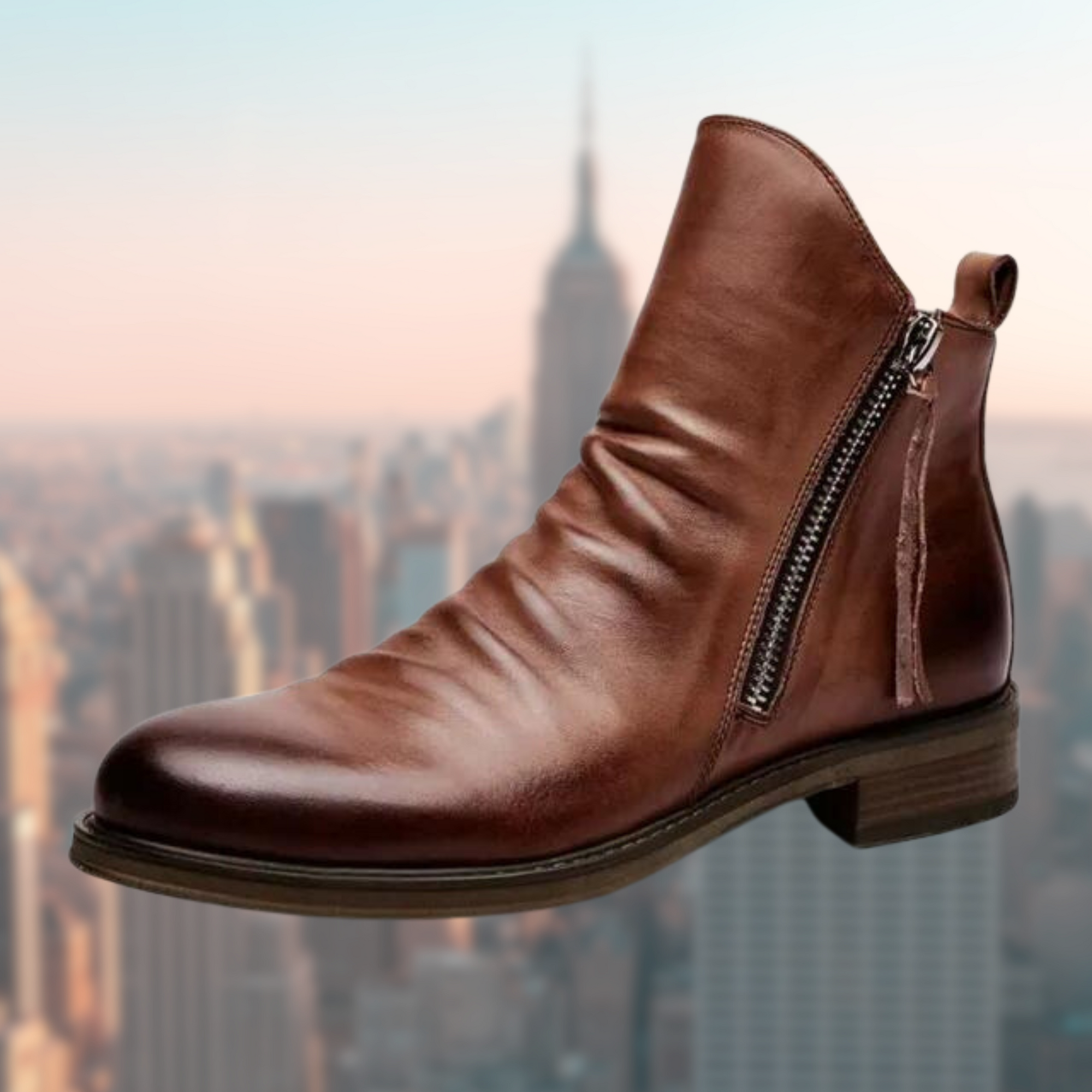 Krohn-e | Lederstiefel mit Glattem Finish