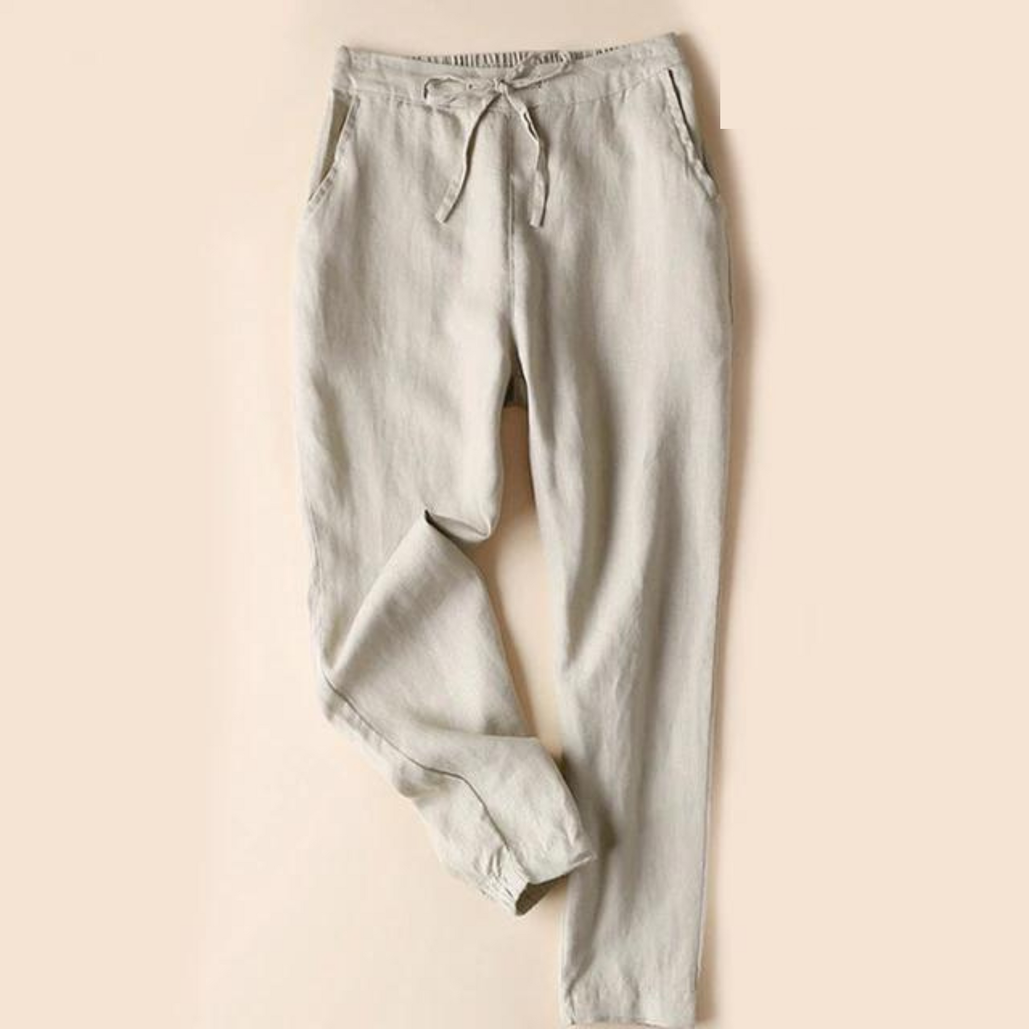EVERLY Damenhose aus Baumwolle und Leinen